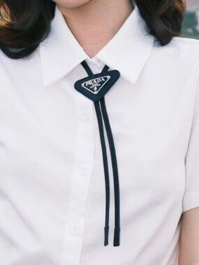 Unisex PRADA Blac Bolo Tie  office,coming-of-age ceremonies,parties,graduation🤗
